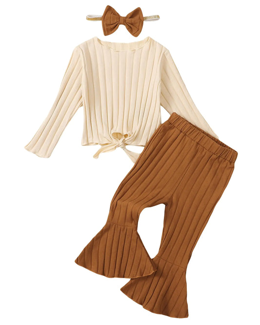 Apricot Ruffle Toddler Outfit