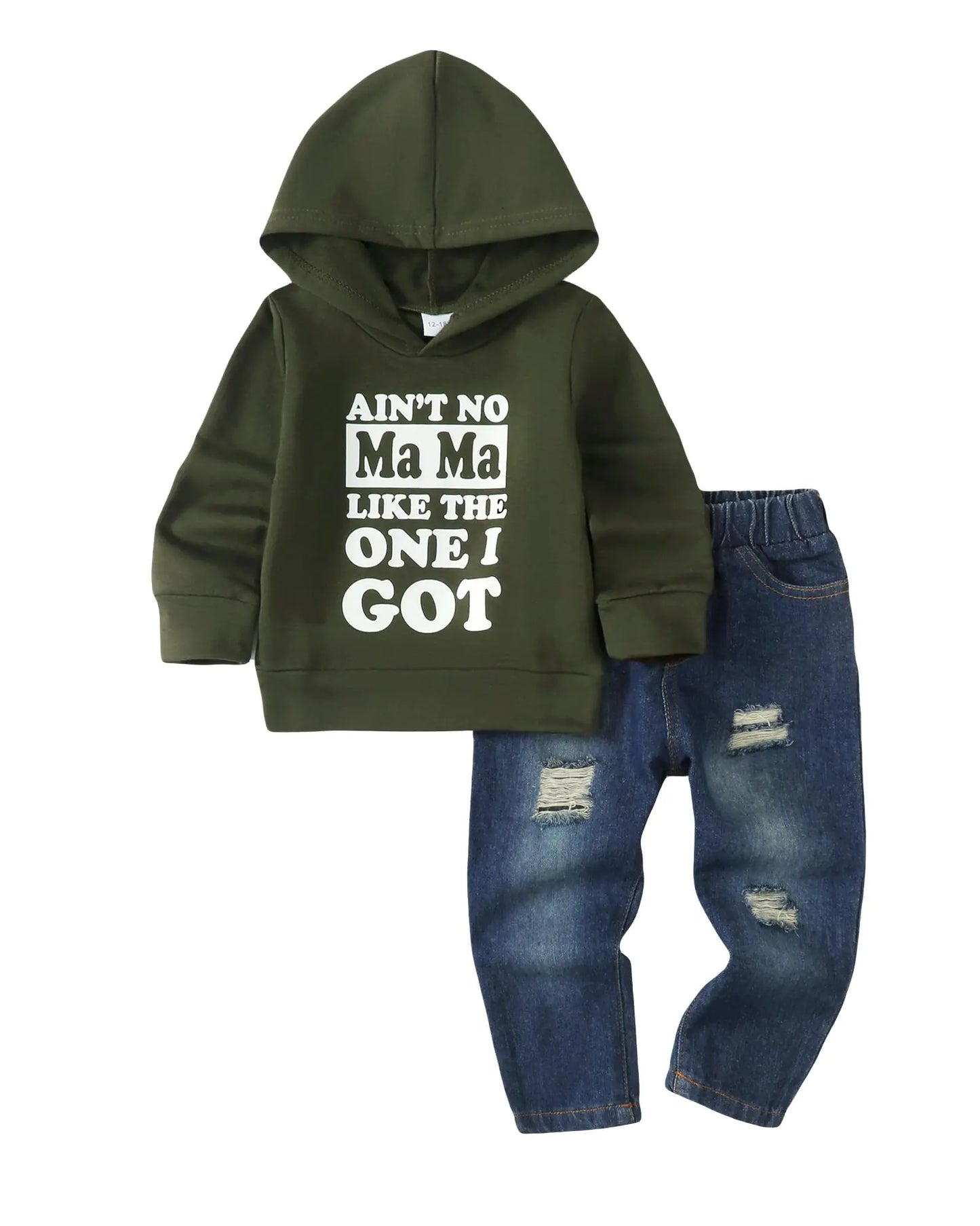 Saeaby 3T Boy Clothes Toddler Boy Clothes Fall Outfits Letter Prints Hoodies Blue Denim Jeans Pants Set 3 4 Year Old Boys Winter Clothes